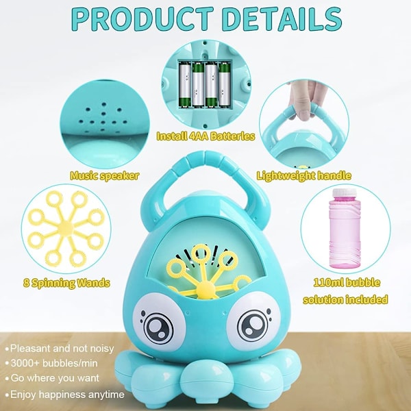 Automatisk bubbelblåsare 3000+ bubblor per minut