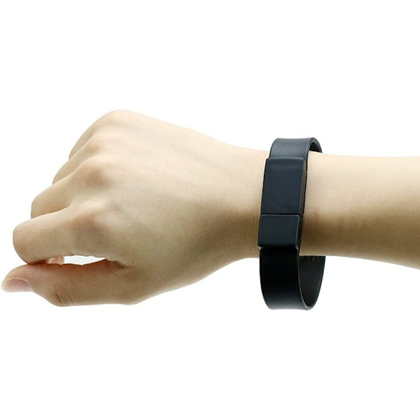 Bärbar vattentät armbandsdesign USB -blixt, svart 32GB