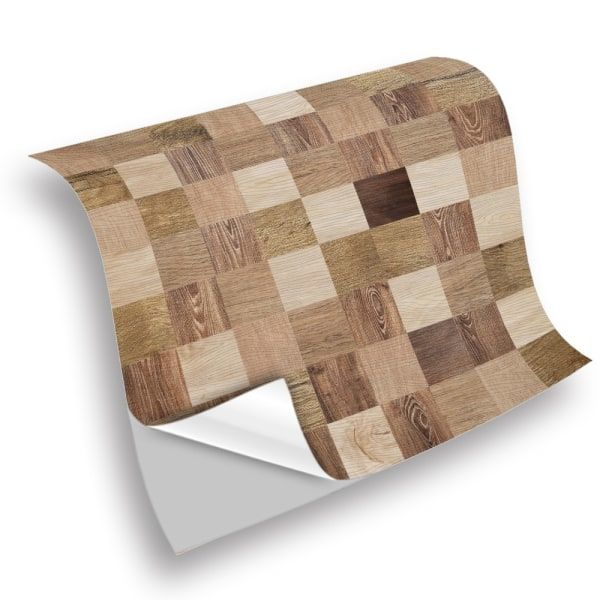 25 st Köksplattor Badrumsmosaik Självhäftande dekor - Perfet Brun, 15x15cm
