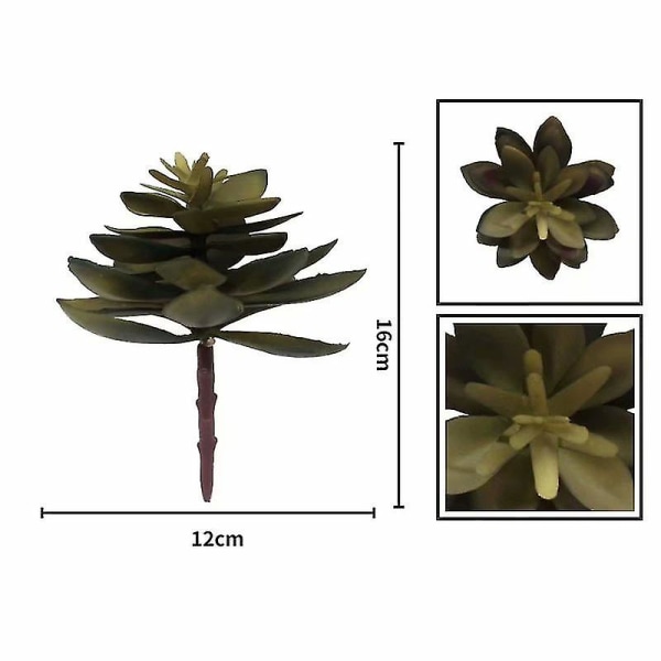 Konstgjord växt Enkel suckulentväxt Grön (brun * 10)