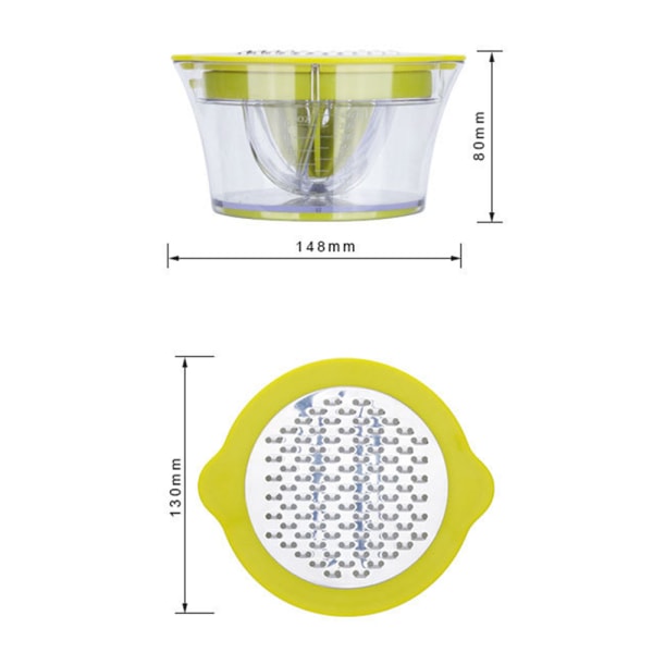 Manuell Professionell Juicer Fruktpress med Behållare 400ml, 4 i 1 Tål att diskas i diskmaskin