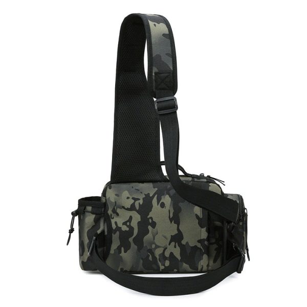 Män kvinnor Fanny Pack Midjeväska Lure Multifunktionell Singelrygg för män Black