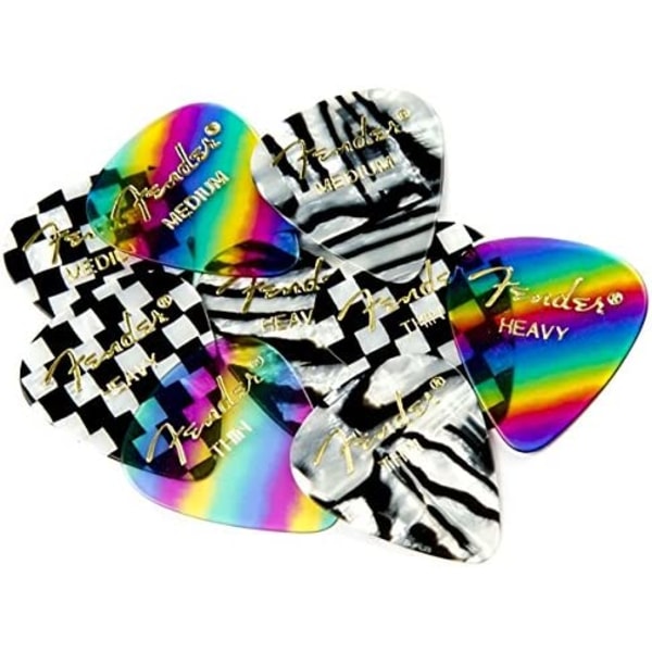 Guitar Picks 351 Shape, Checker, Thin, 12-Pack