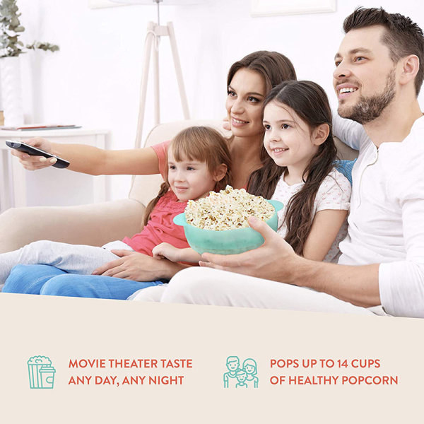 Popcorn Mikrovågsugn Silikon Vikbar DIY Popcorn Bucket Bowl Mak Dark blue