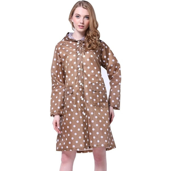 Prickiga regnjacka dam med huvaficka Vattentät Regnjacka som andas Regn Cape（khaki） Blue