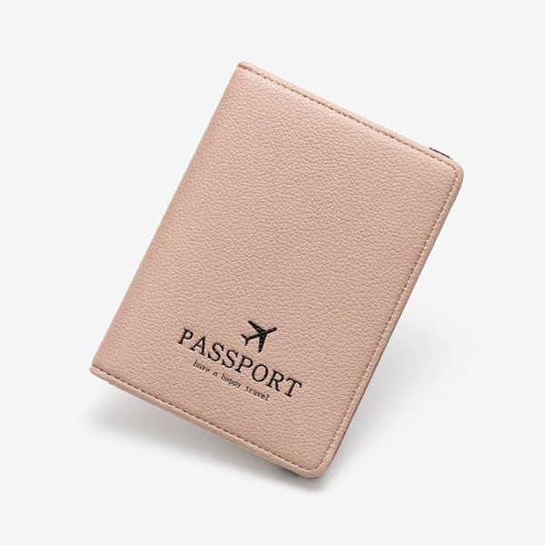 RFID läder passväska Passhållare SVART Svart