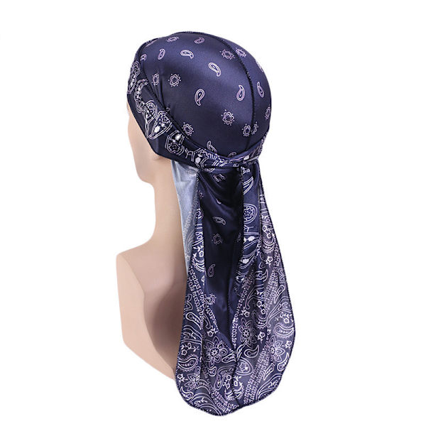 8 färger paisley turban cape turban herr och dam silke long tail turban