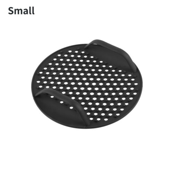 Air Fryer Liners Non-Stick silikonmatta Korg Rund Återanvändbar L black