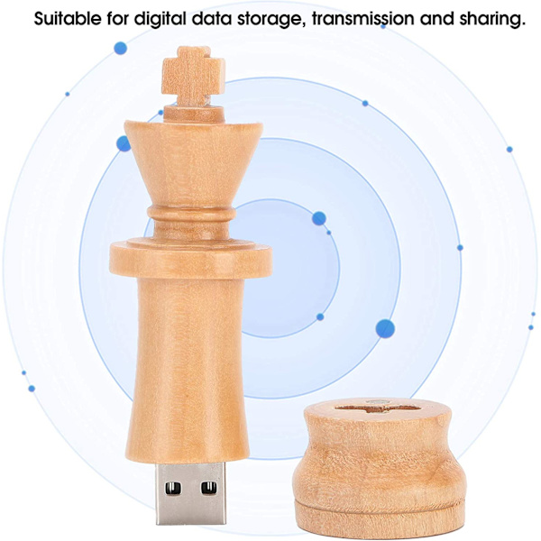 Trä, schackformat mahogny Flash Drive Thumb Drive, (128G)