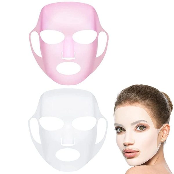 2-pack ansiktshållare, cover för lakan, vit + rosa