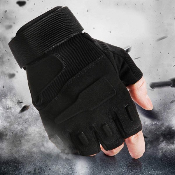 Airsoft Jakthandskar Athletic Biking Fingerless Gloves,L