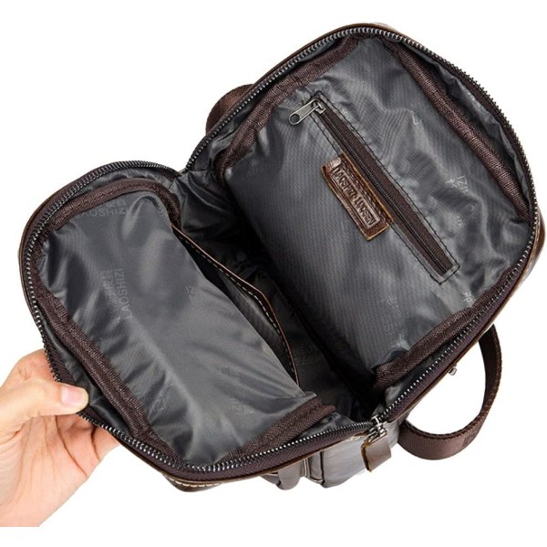 Axelremsväska i läder Crossbody Herr Dam Resor Utomhussporter, Ryggsäck