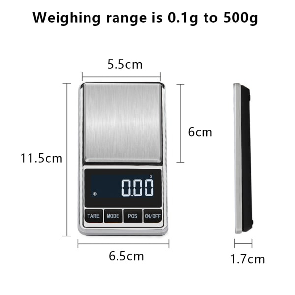 Digital köksvåg, Precision digital våg -0,01 noggrannhet 500g/0,1g