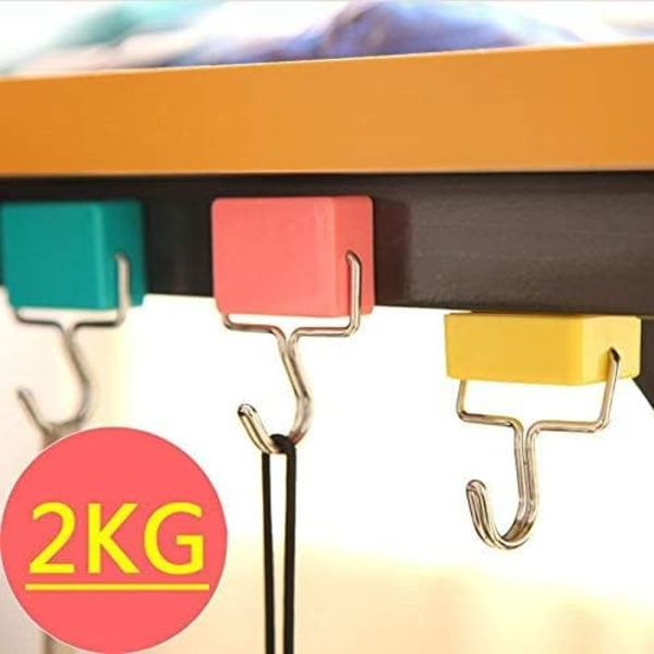 Extra stark magnet med metallkrok för kylskåp, supermagnetisk krok för kylskåpsdörrar