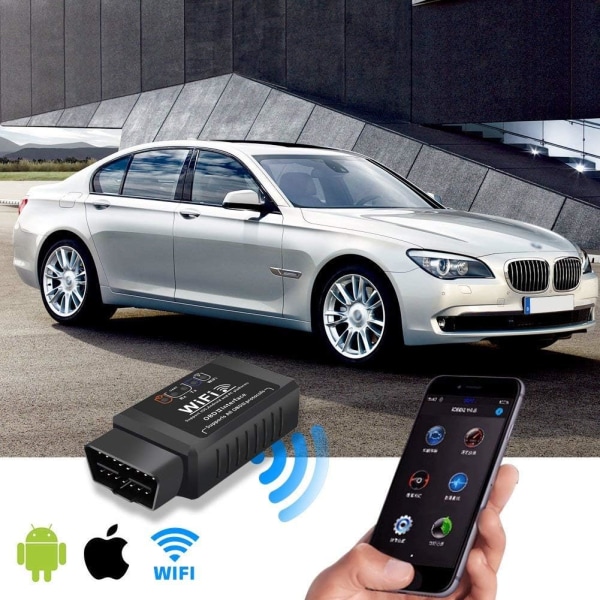Diagnostisk enhet WiFi-adapter, Elm327 trådlös anslutning, diagnostisk skanner FÖR IOS / Android