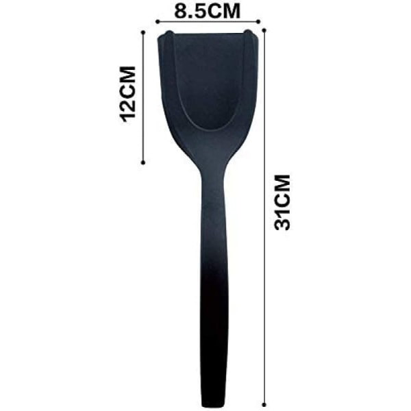 2 i 1 omelett spatel Nonstick ägg spatel Silikon spatel matlagningsverktyg för att greppa och vända