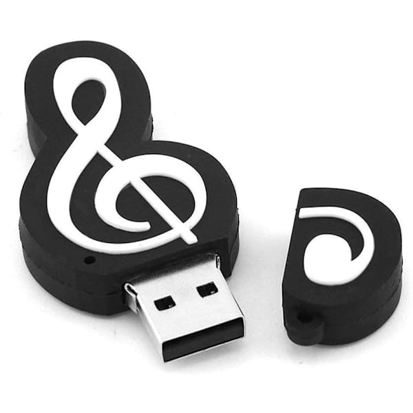 64GB USB 2.0 Music Note Notationsform USB -minne