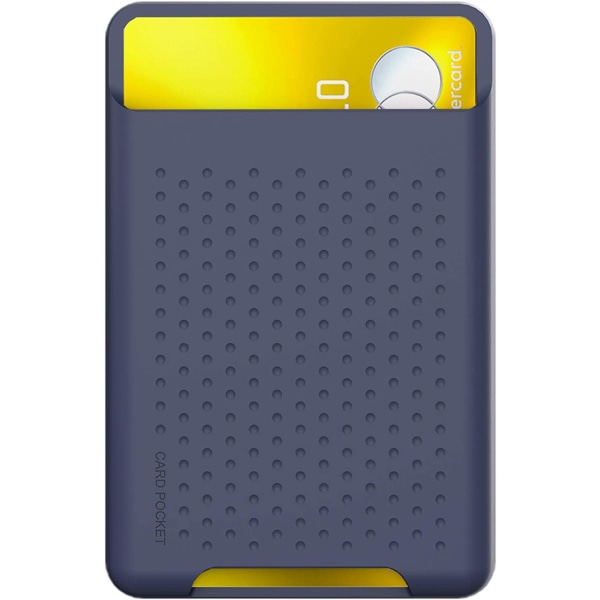 Korthållare för telefonens baksida för magnetisk silikonplånbok, blå