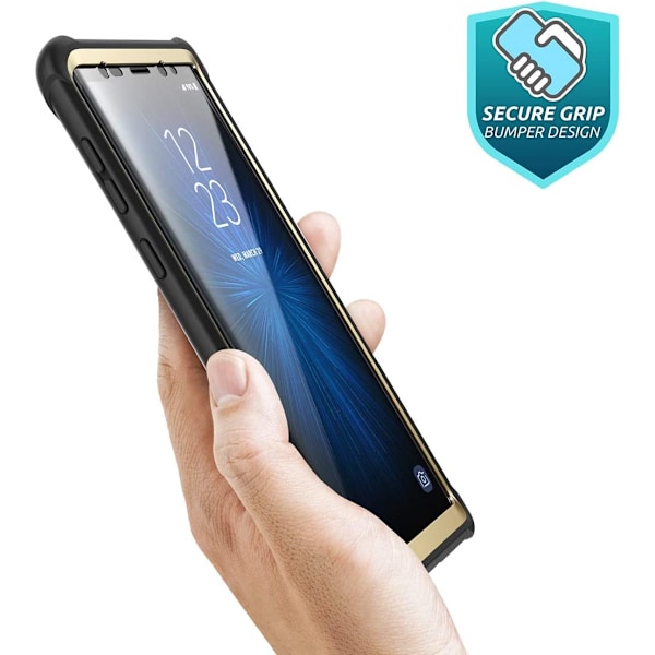 Galaxy Note 9 Case Bumper Case Skärmskydd Svart/Guld