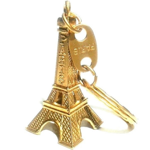 Nyckelring Paris Eiffeltorn, guld
