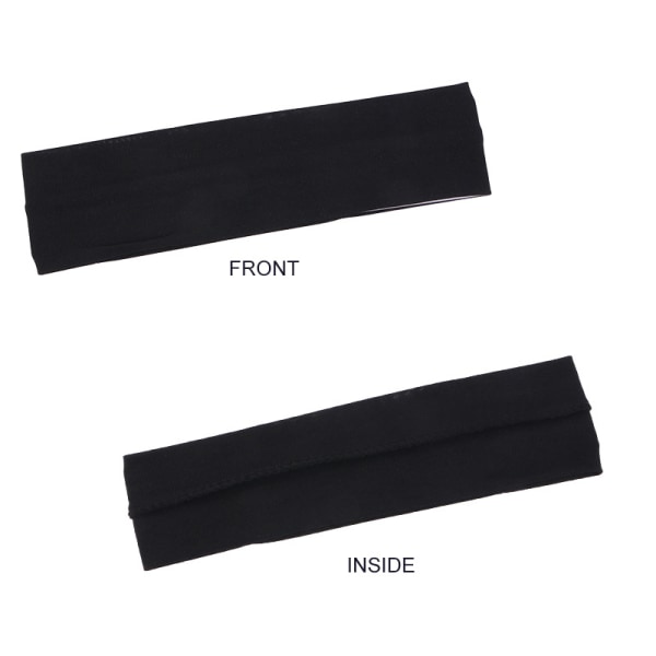Svettavledande sportpannband i stretch (svart)