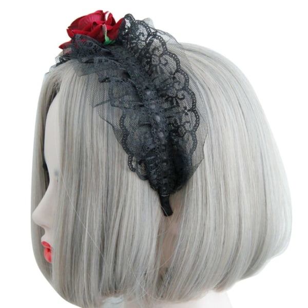 Flower Crown Pannband Rose Tiara Girls Kvinnor Blommig huvudbonad Halloween kostymtillbehör