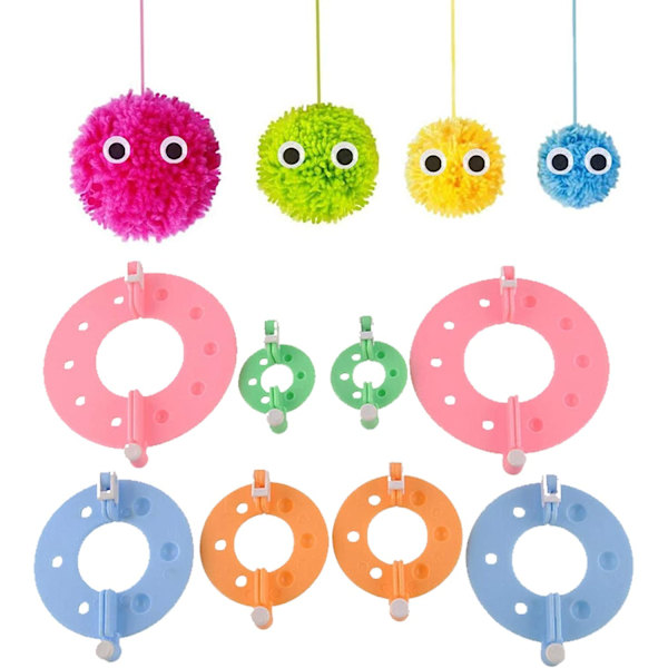 Stickverktyg Pom Pom Set Pom Ball Stickor Hantverksverktygssats Mössa Scarf Kläder Stickad mössa