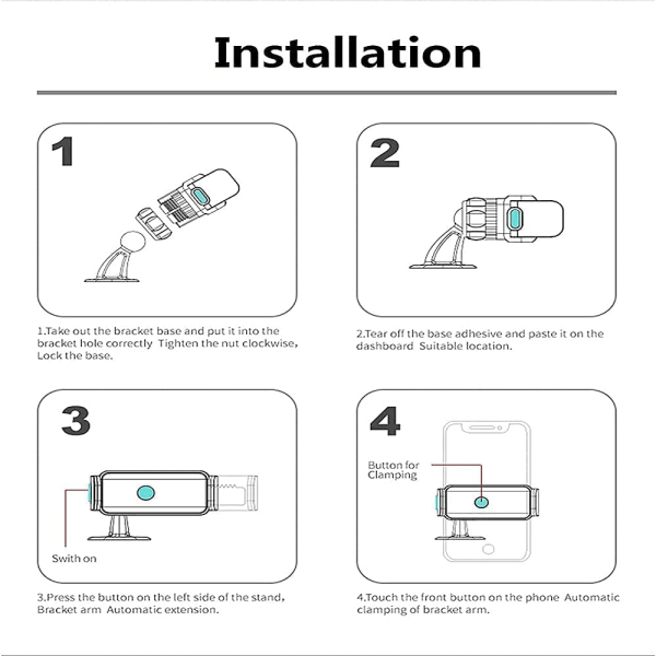 Elektrisk induktionshållare för mobiltelefon Mount Bracke (grå)