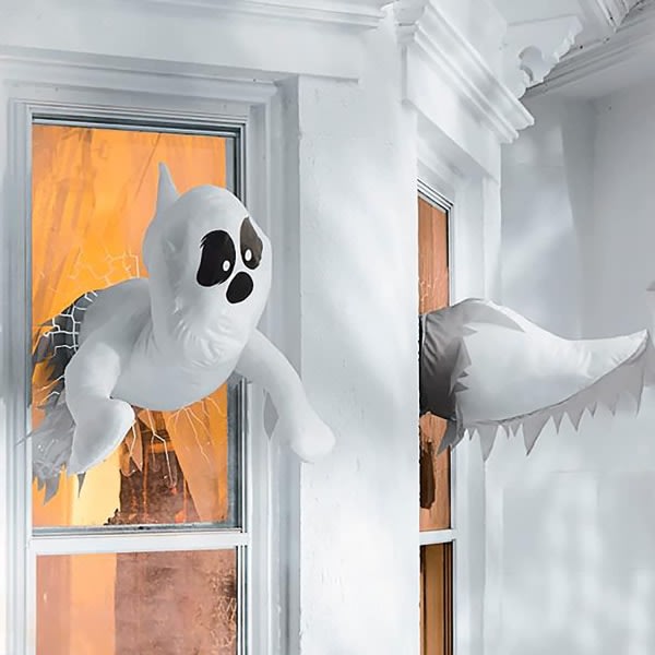 Halloween fönster kraschar spöke med klistermärken