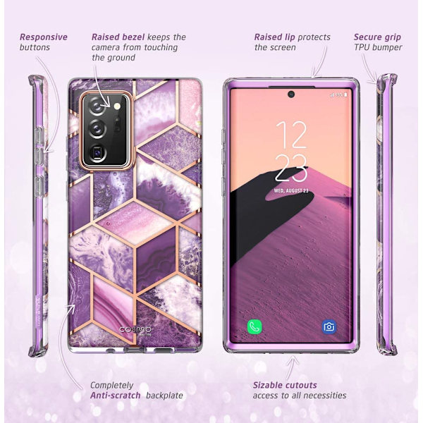 Galaxy Note 20 Ultra 5G Bumper Marble Design Case Ameth