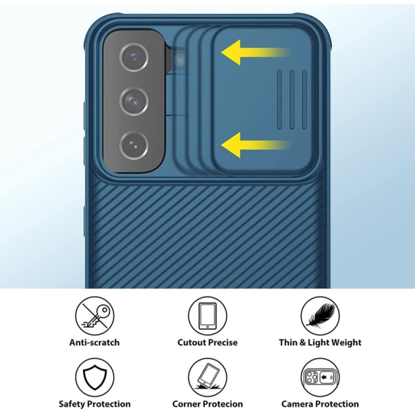 Samsung Galaxy S21 Slide Camera Protect Cover Blå