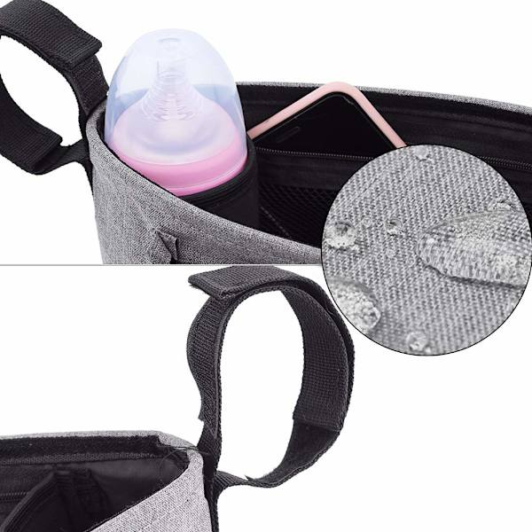 Buggy Organizer Barnvagn Mamma Väska Med Mugghållare Barnvagnsväska