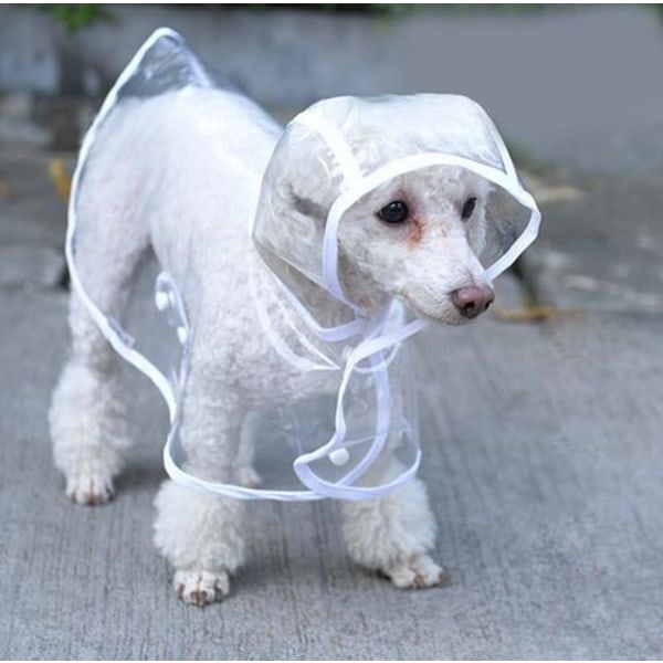 Transparent Pet Regnkläder Valp Vattentät Regnjacka Kläder för hundar 1st (XL)