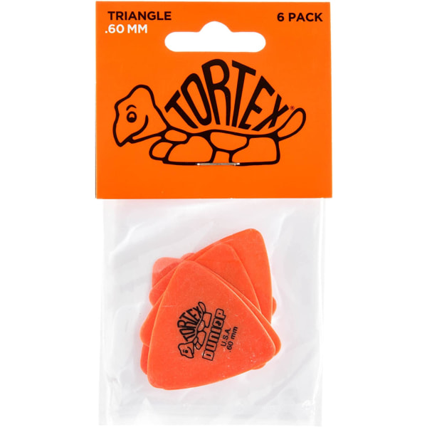 6-pack gitarrval sköldpaddsmönster, triangel, orange, ,60 mm