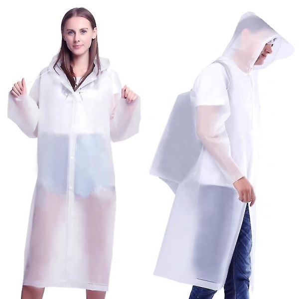 Anti-läckage förtjockad vattentät regnkappa resor utomhus vandring poncho regnkappa huva regnjacka