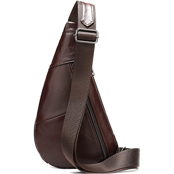 Axelremsväska i läder Crossbody Herr Dam Resor Utomhussporter, Ryggsäck