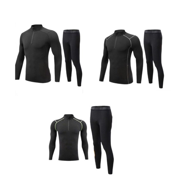 Sportkläder för män Sportdräkt Andas Playsuit träningsoverall Black Grey L