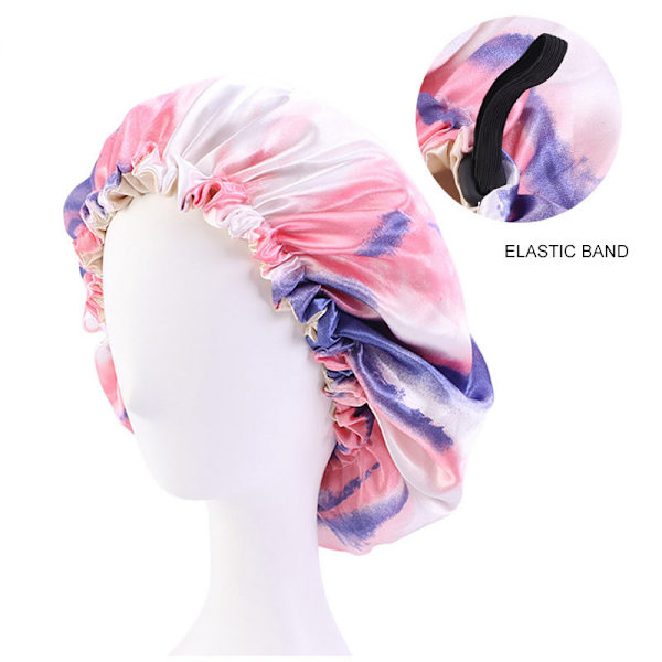 Tie-dye simuleringssilke cap (rosa - barn 28cm)