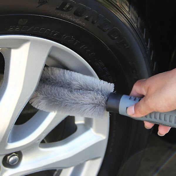Hjulborste Grå Car Styling Wash Soft Gummi Grip Borste