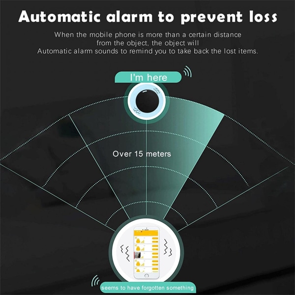 Portable Locator Bluetooth 5.0 Mobile Key Tracking, orange