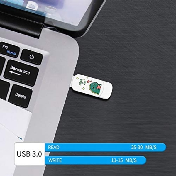 64GB High Speed Thumb Drive Push and Pull med dinosaurie