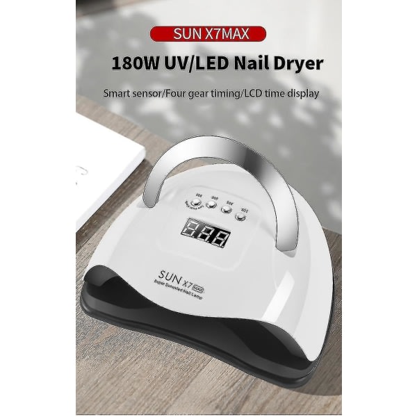 180w X7 Max Dual Uv Led-lampa Nageltork