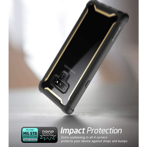Galaxy Note 9 Case Bumper Case Skärmskydd Svart/Guld