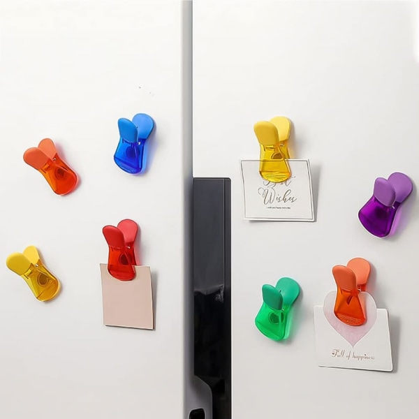 12-pack flerfärgade kylskåpsmagneter med klämma för Whiteboard, Bulle