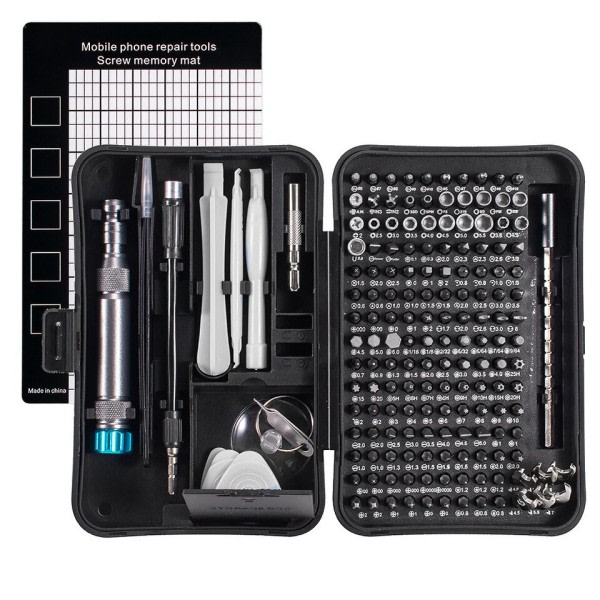 170 I 1 Precision Skruvmejsel Set CR-V Magnetisk Torx Phillips Hex skruvmejsel Bits Anteckningsbok Telefon Reparation Hand Verktyg