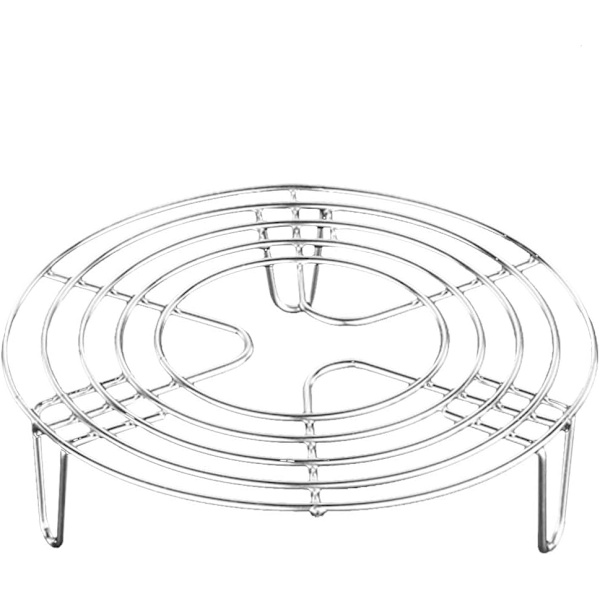 Rostfritt stål plug-in grill ångställ rund ång rack plug-in matlagning och bakning