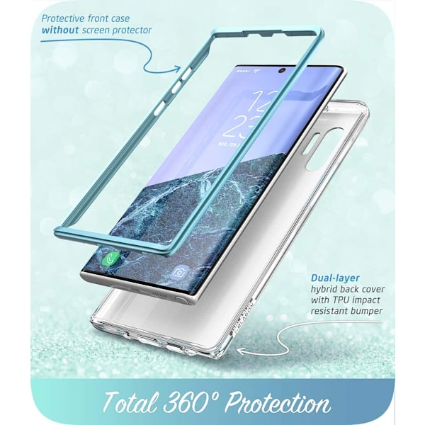 Galaxy Note 10 Case Bumper Marble Design Marinblå
