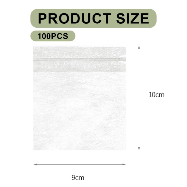 100 bitar löst tefilterpapper 9*10cm lös tepåse med dragsko tefilterdoft
