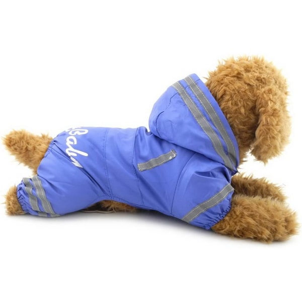 regnrock för en hund (blå-L)