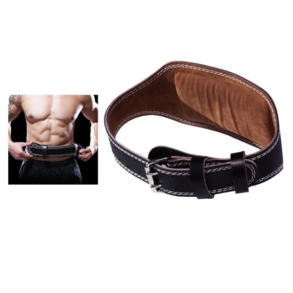 1/2/3 PU-läder Tyngdlyftsbälte Träning Gym Body Building S